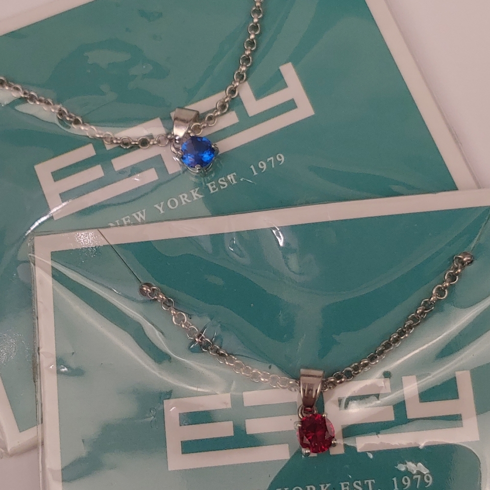 ✨4/$20✨ NEW 2 Effy necklaces - Blue Topaz & Ruby